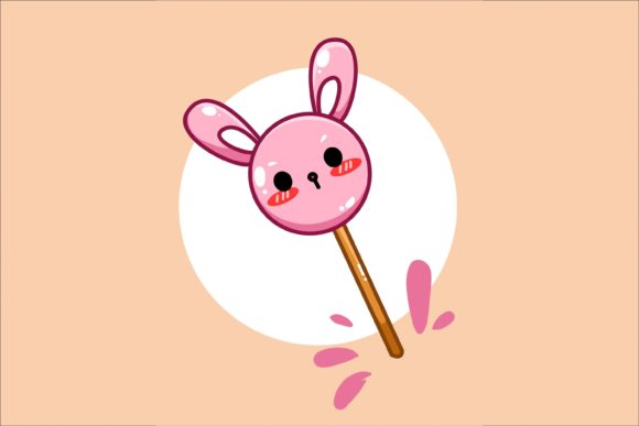 Download Sweet Bunny Candy Cartoon Illustration - Sweet bunny Collection
