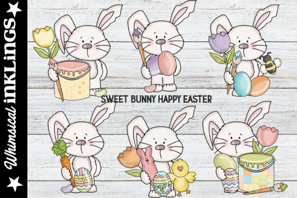 Download Sweet Bunny Happy Easter Clipart - Sweet bunny Collection