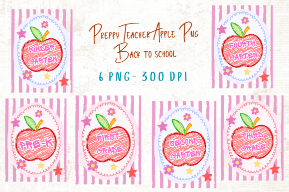Download Preppy Teacher Apple PNG, Back to School - Premium Bundle