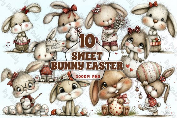 Download Watercolor Sweet Bunny Easter PNG - Sweet bunny Collection