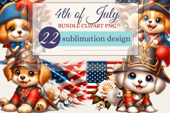 Download Clipart Bundle Cute Puppies July 4th - Cute puppies Collection
