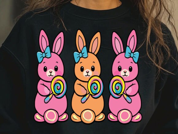 Download Sweet Bunny Holding Yummy Candy PNG ,SVG - Sweet bunny Collection