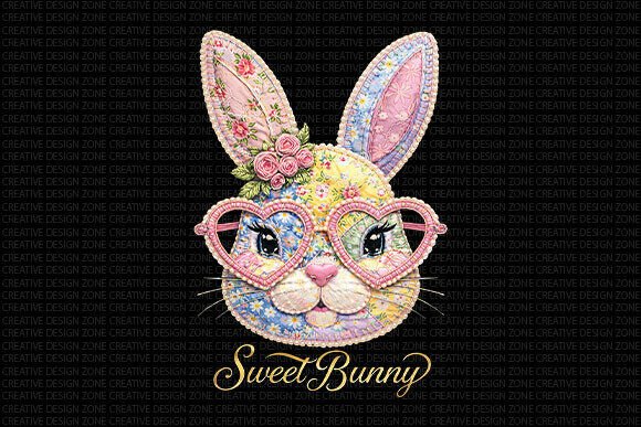 Download Sweet Bunny Floral PNG Design - Sweet bunny Collection
