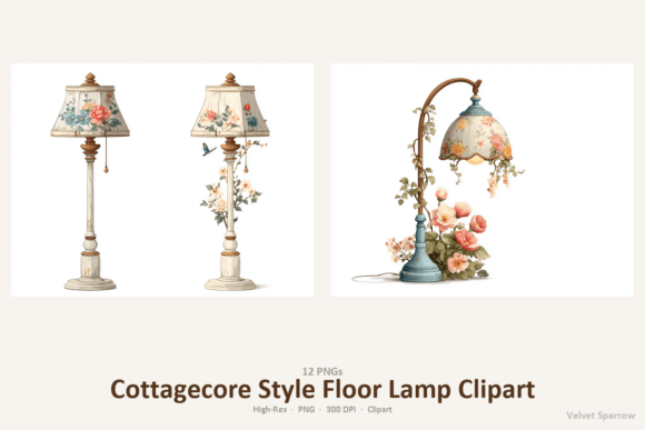 Download Cottagecore Style Floor Lamp Clipart - Cottagecore style Collection